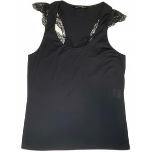 *SOLD* Balenciaga T’s Black Lace Tank Top Like New Womens 38 sleeveless TShirt